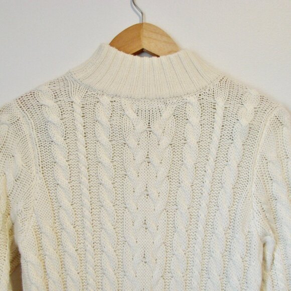 Cream Cable Knit Sweater Dress BRAND NEW NWT Chunky Mockneck Vero Moda Small - Picture 11 of 15